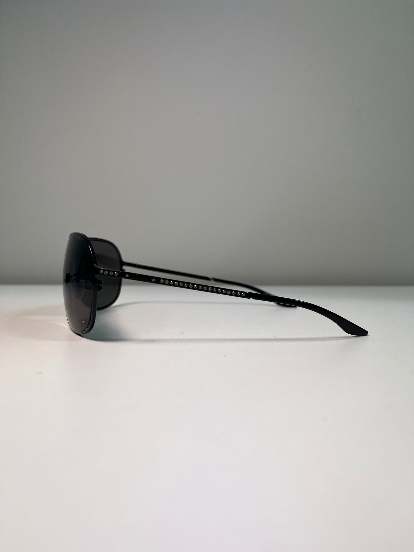 DIOR black aviator rhinestones sunglasses