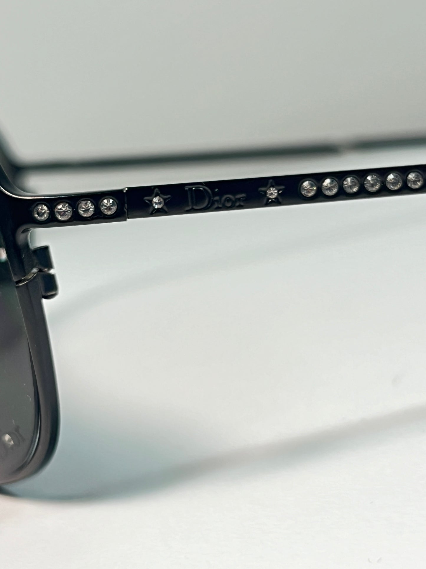 DIOR black aviator rhinestones sunglasses