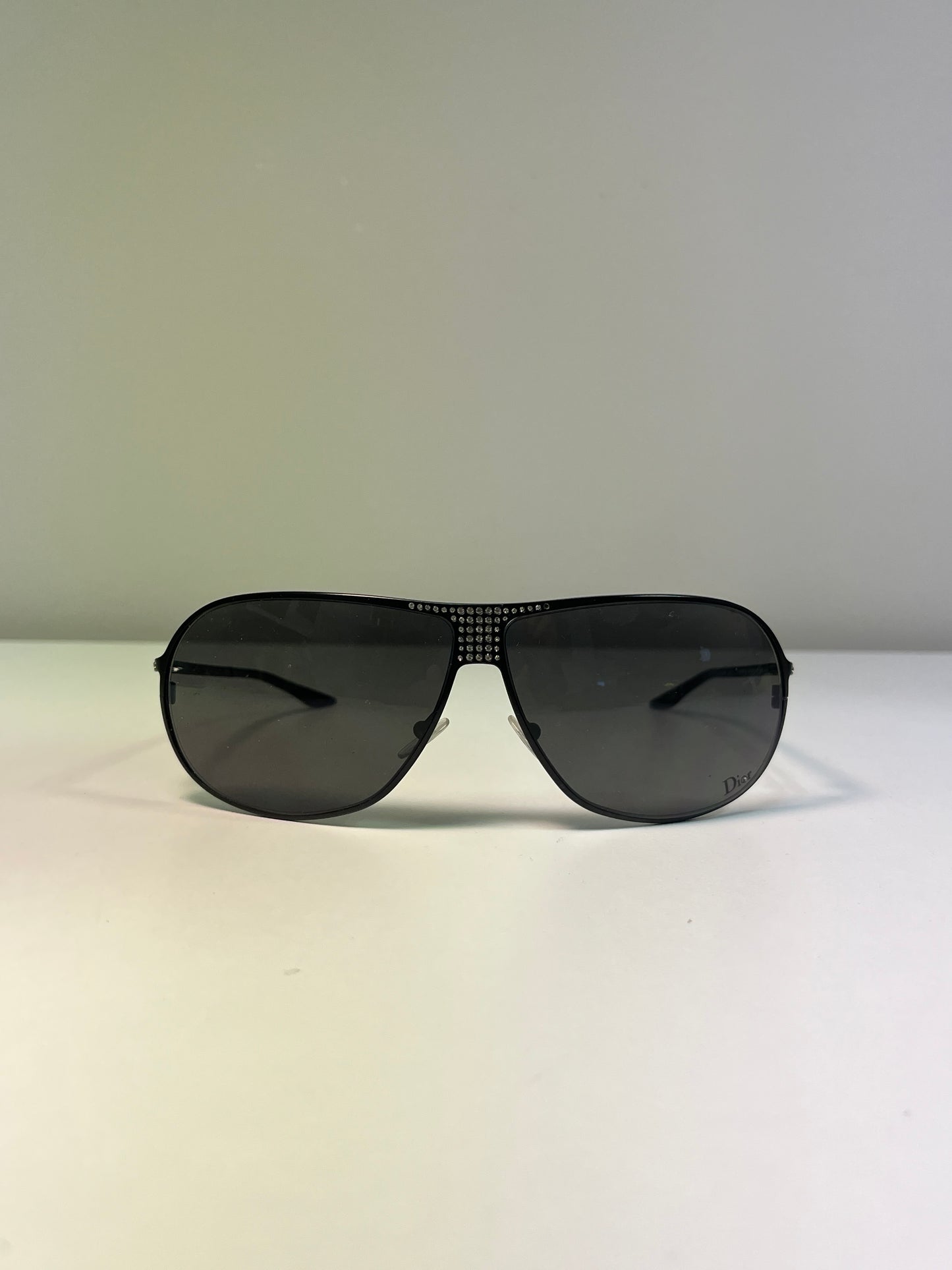 DIOR black aviator rhinestones sunglasses