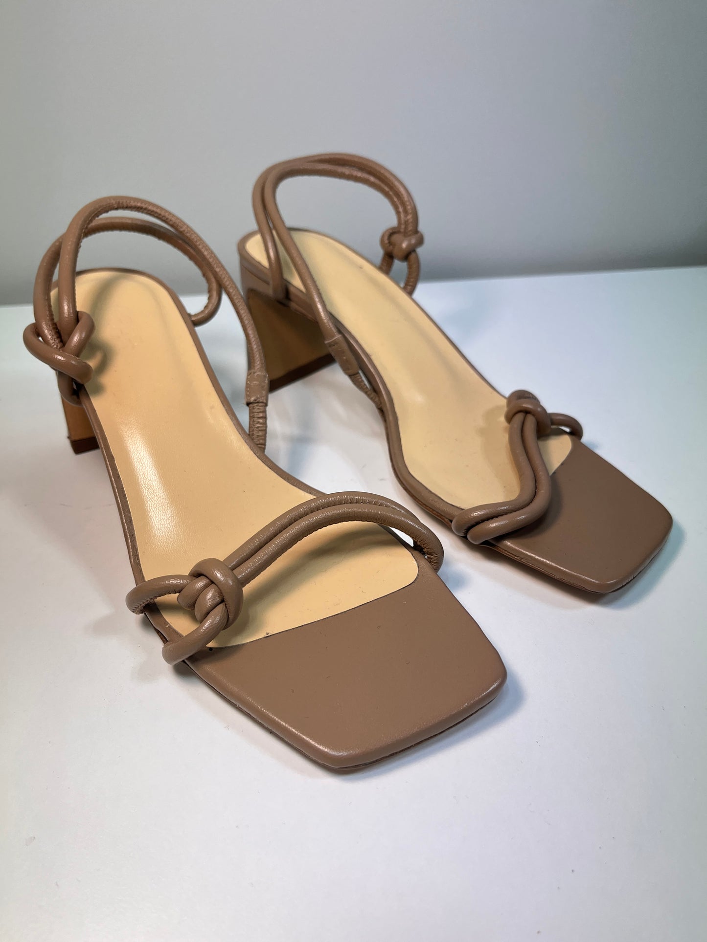 BY FAR 'Charlie' nude-brown leather sandals (39)