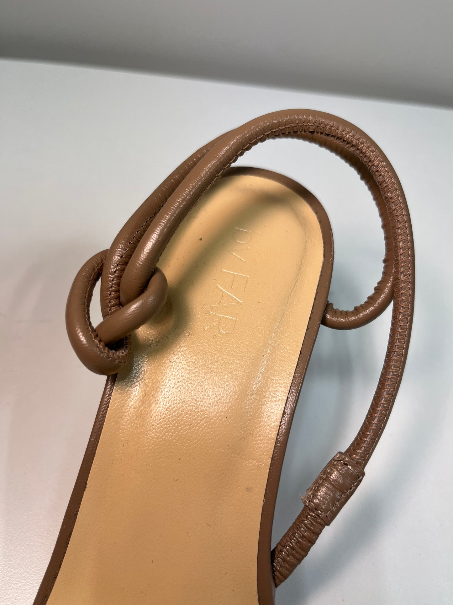 BY FAR 'Charlie' nude-brown leather sandals (39)