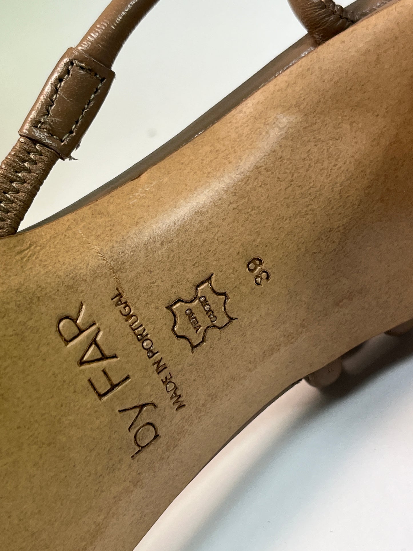 BY FAR 'Charlie' nude-brown leather sandals (39)