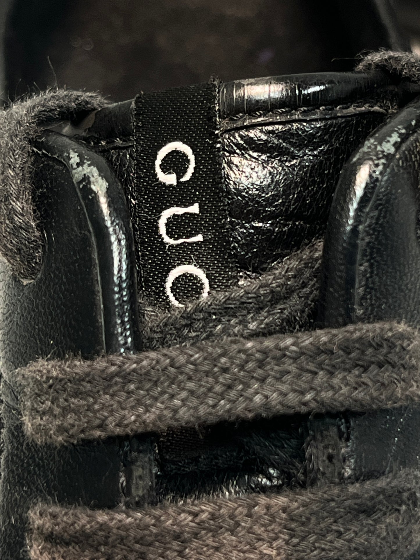 GUCCI brown leather monogram shoes (36)
