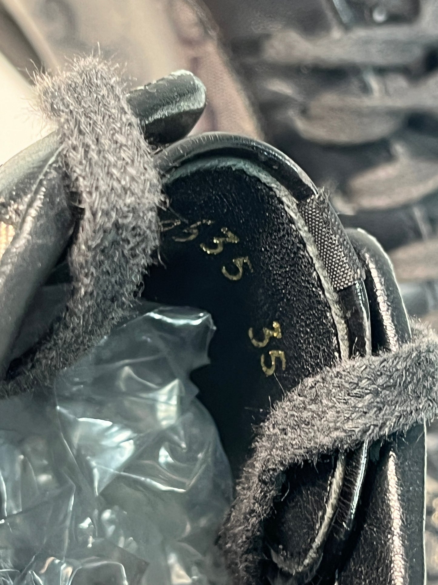 GUCCI brown leather monogram shoes (36)