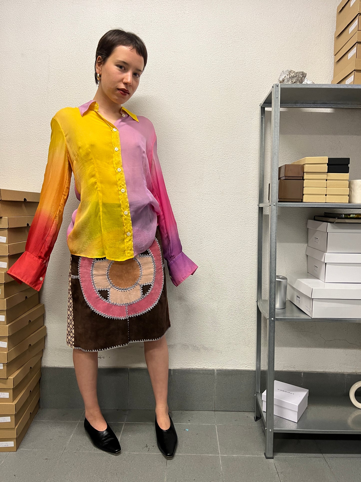 DOLCE & GABBANA silk shirt (L)