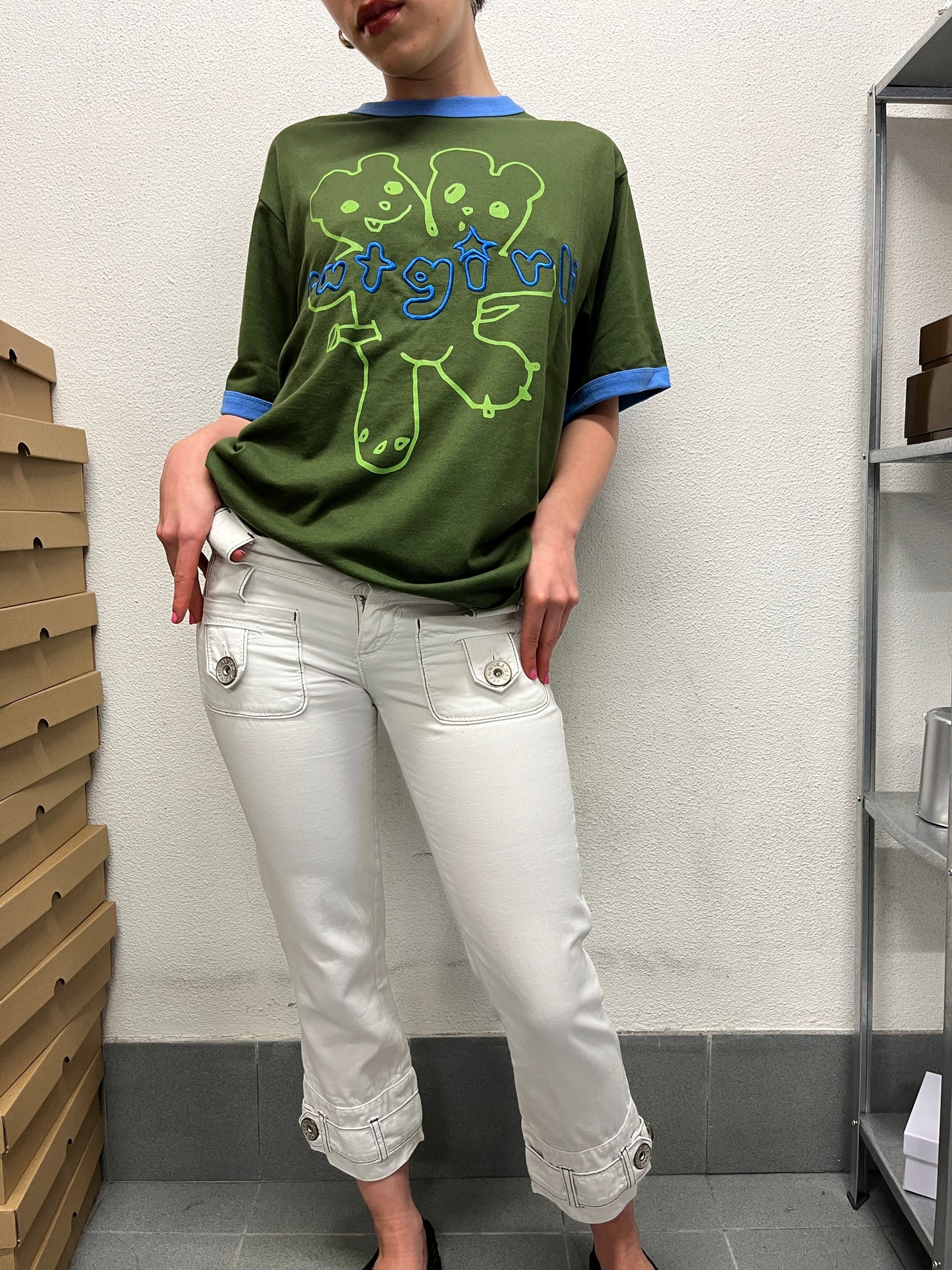 MISS SIXTY cargo belted capris (S)