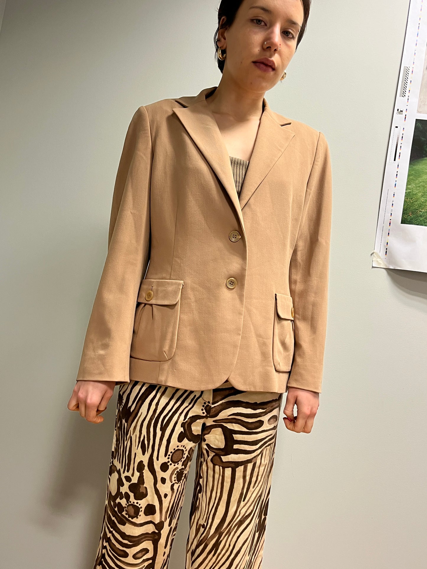 JIL SANDER wool camel blazer (S)