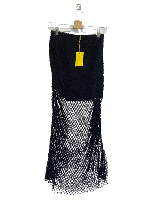 MARQUES/ALMEIDA black partly see-through skirt (S)