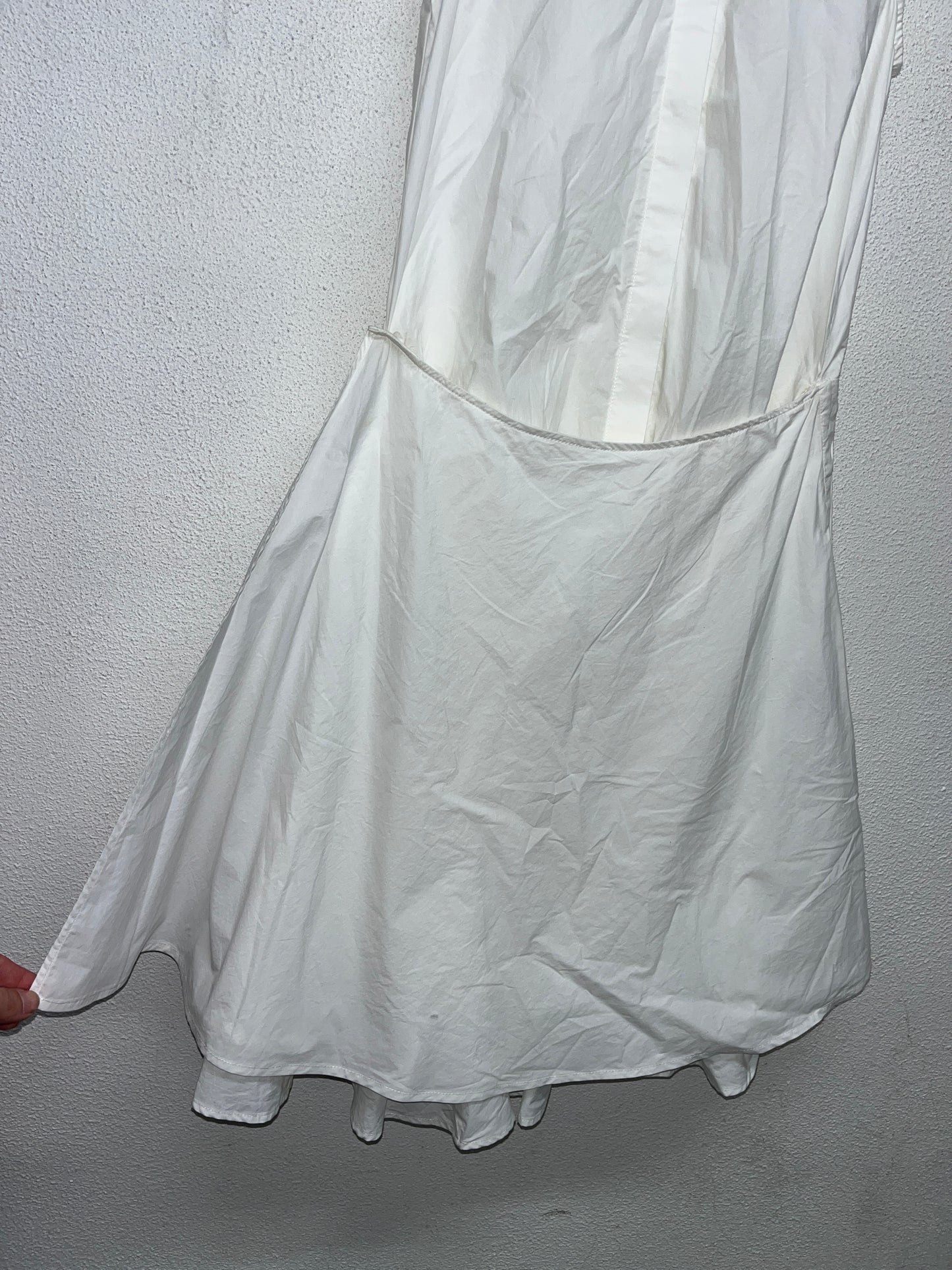 PROENZA SCHOULER white 'Cindy' asymmetrical double layer dress (S)