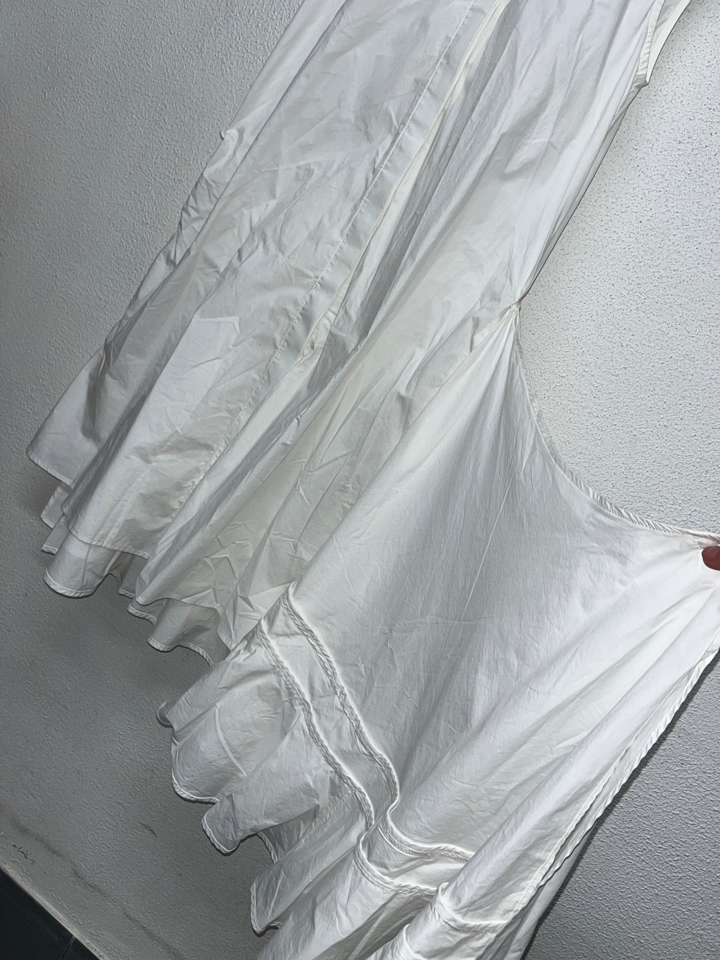 PROENZA SCHOULER white 'Cindy' asymmetrical double layer dress (S)