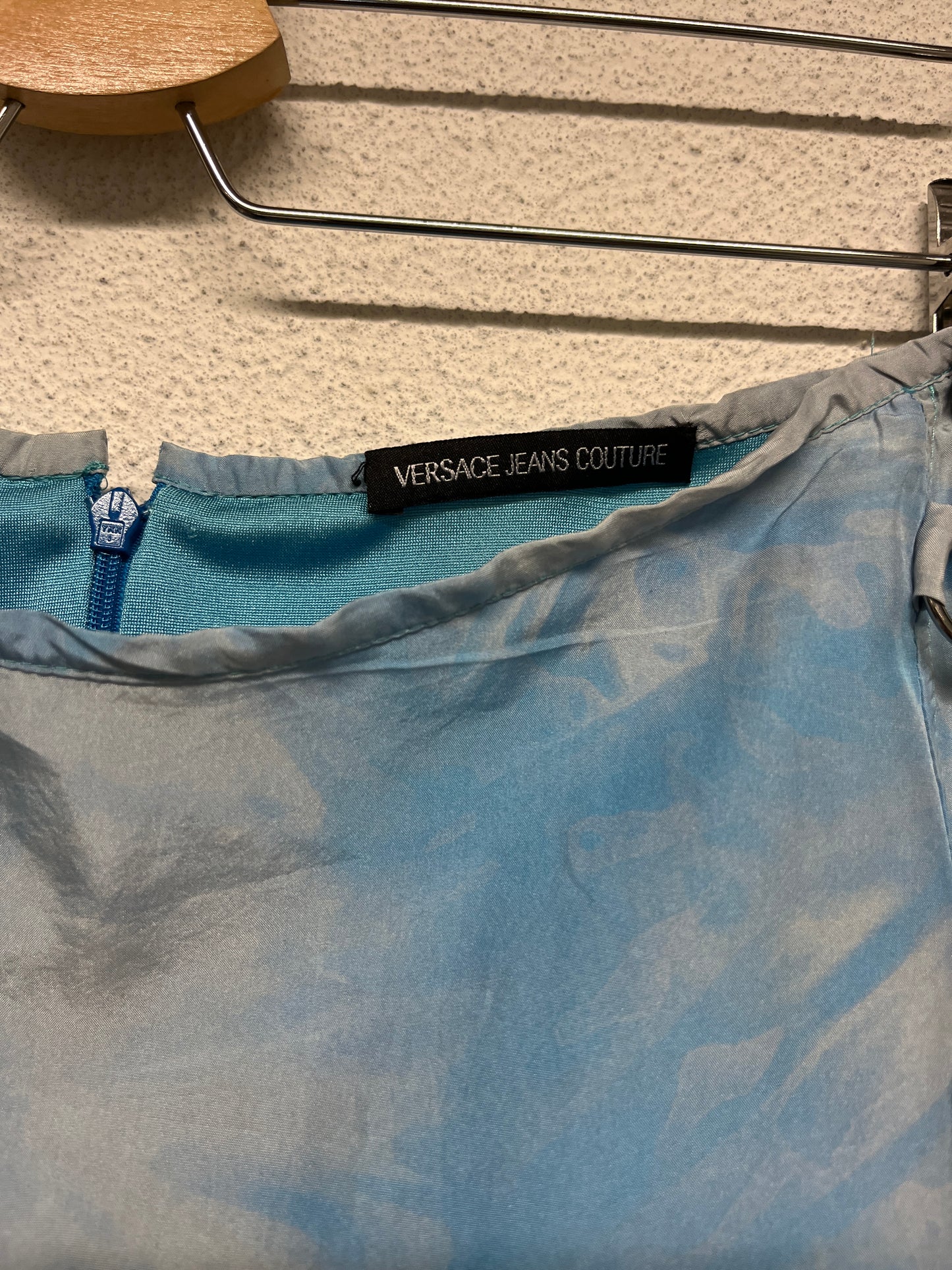 VERSACE silk maxi skirt (M)