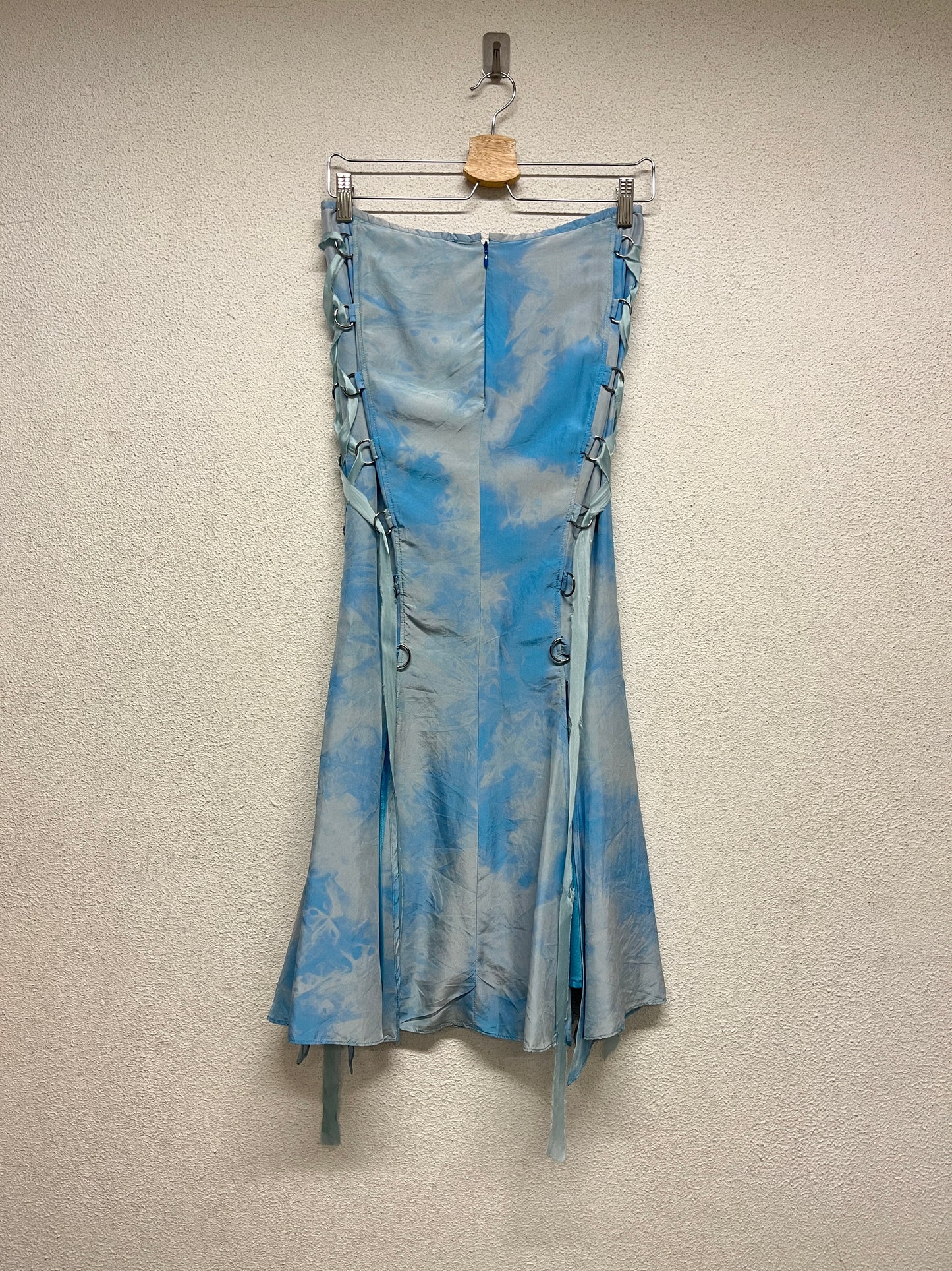 VERSACE silk maxi skirt (M)