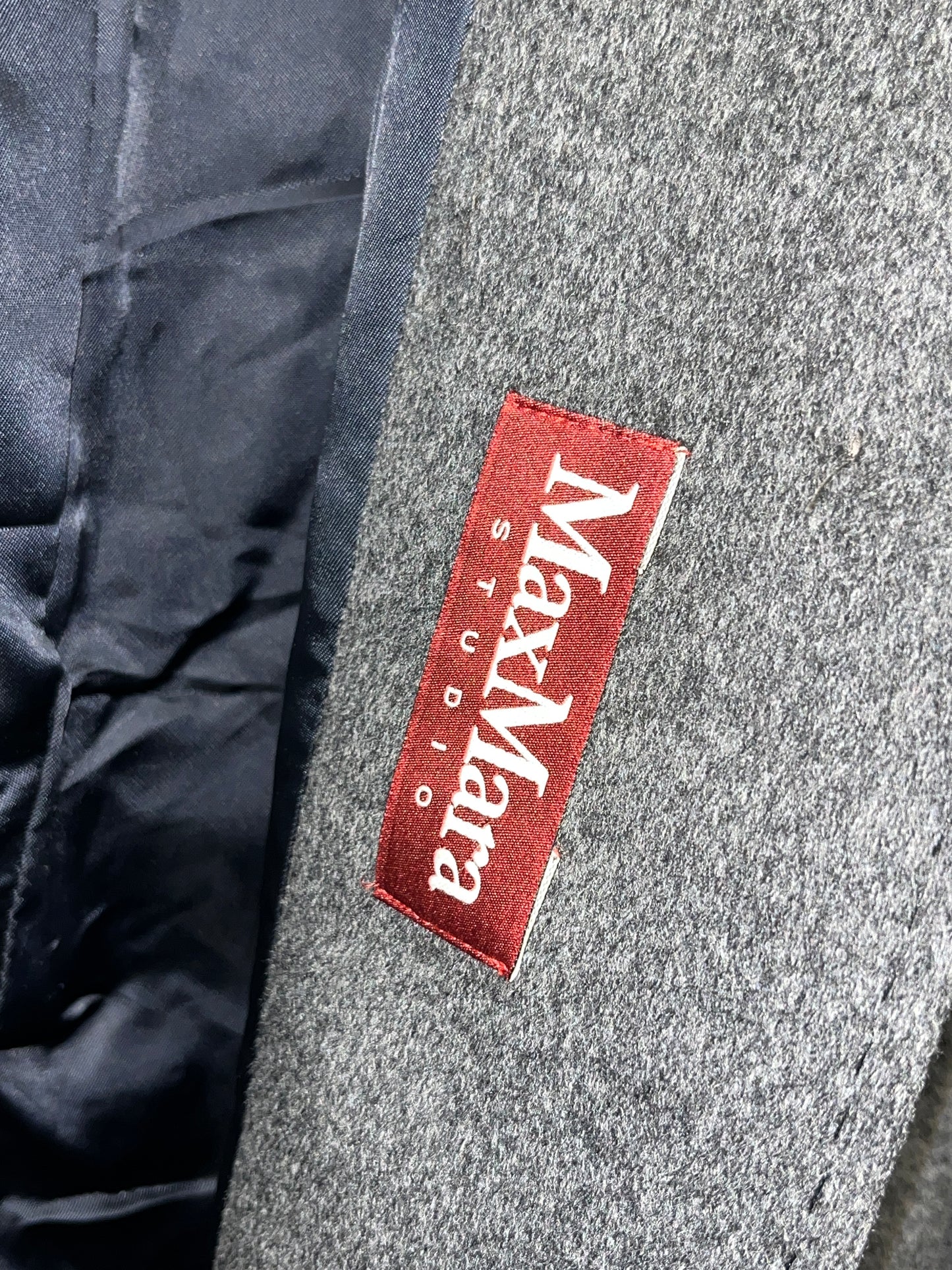 MAX MARA grey wool coat (L)