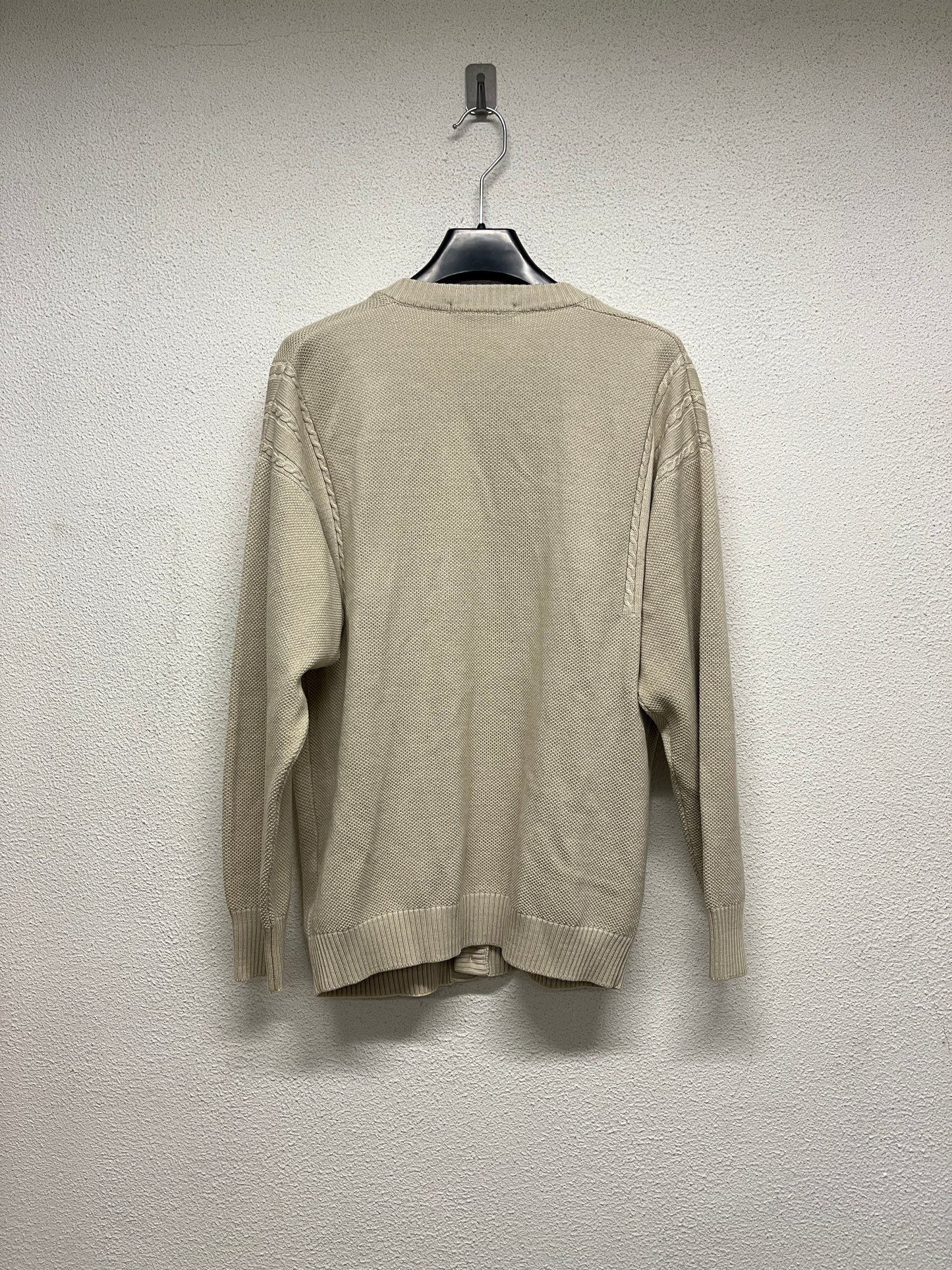 BURBERRY beige knit cardigan (M)