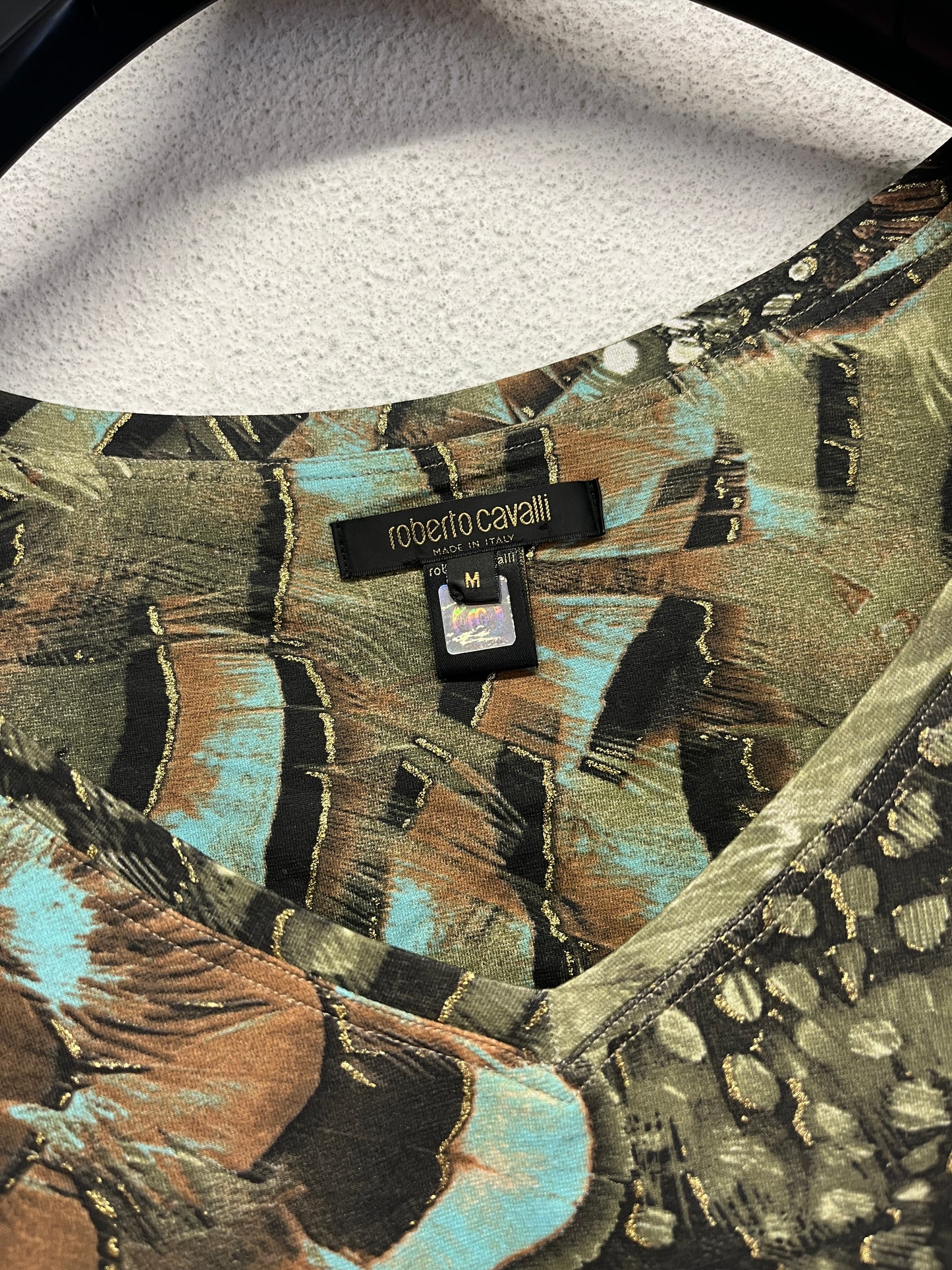 ROBERTO CAVALLI feathers top (M)