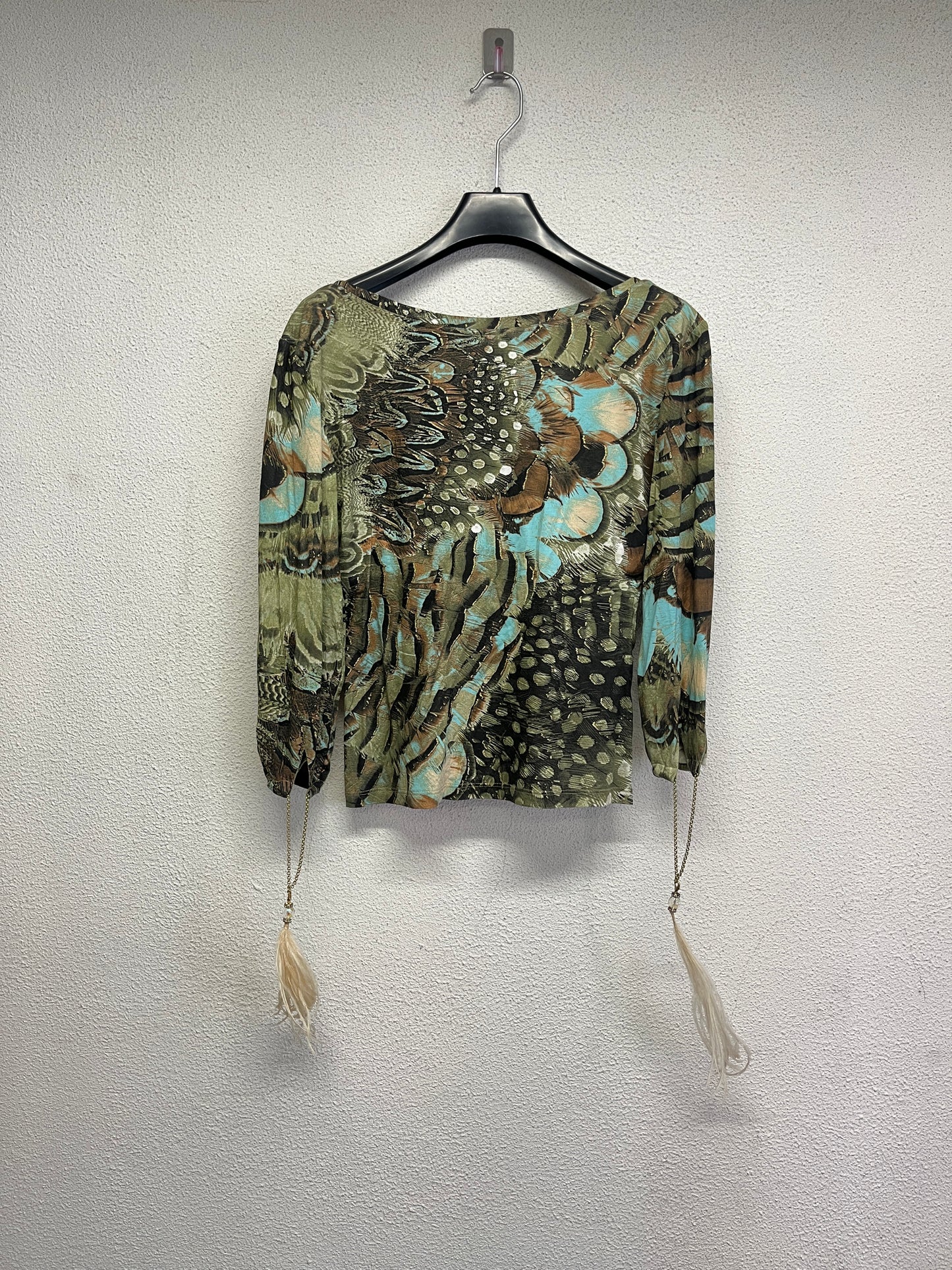 ROBERTO CAVALLI feathers top (M)