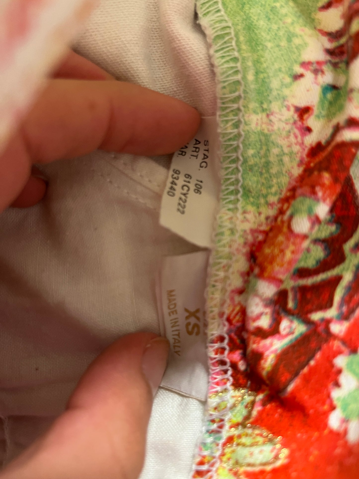 ROBERTO CAVALLI pink floral print wide leg trousers (S)