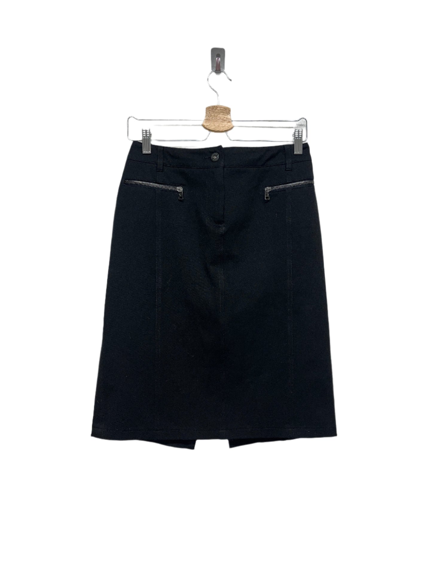 MAX MARA black zipper midi skirt (42/S)