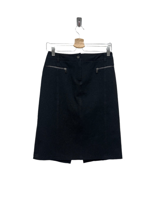 MAX MARA black zipper midi skirt (42/S)