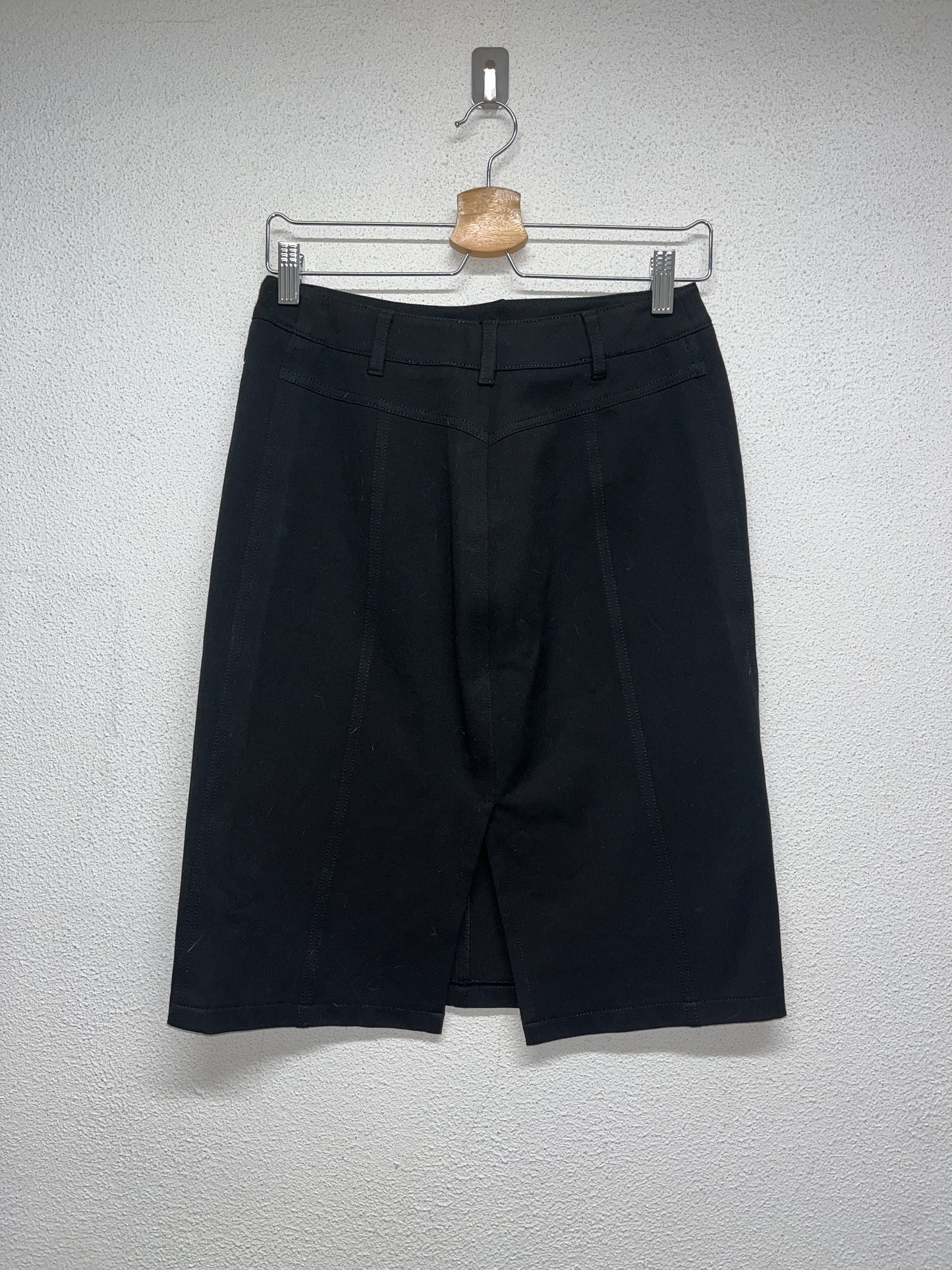 MAX MARA black zipper midi skirt (42/S)