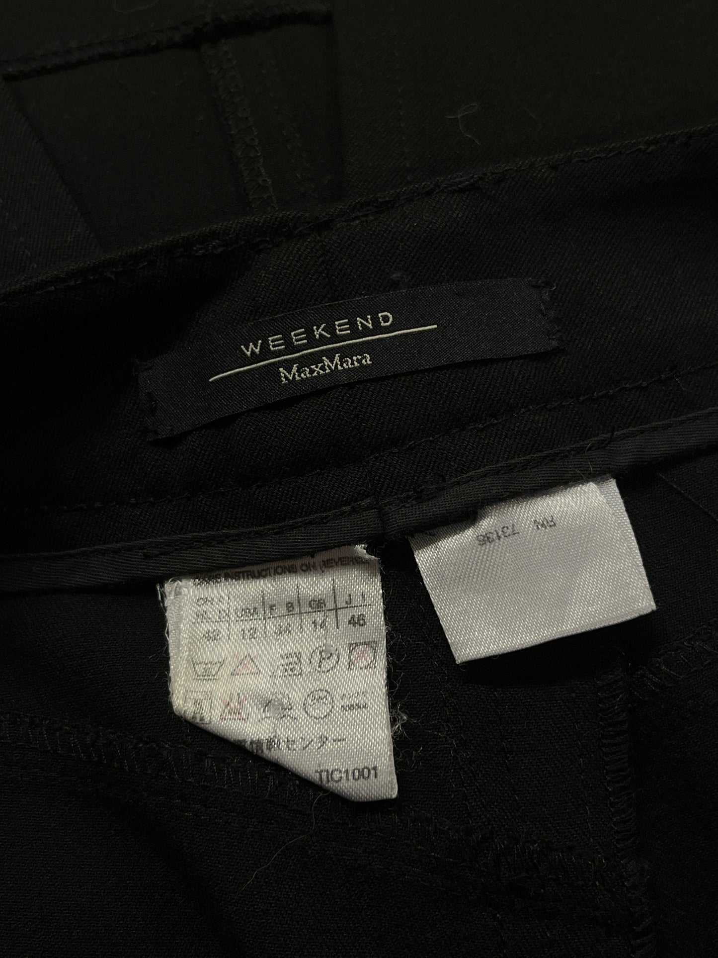 MAX MARA black zipper midi skirt (42/S)