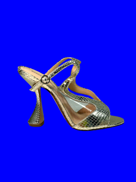 NICHOLAS KIRKWOOD gold snakeskin leather sandals (37)