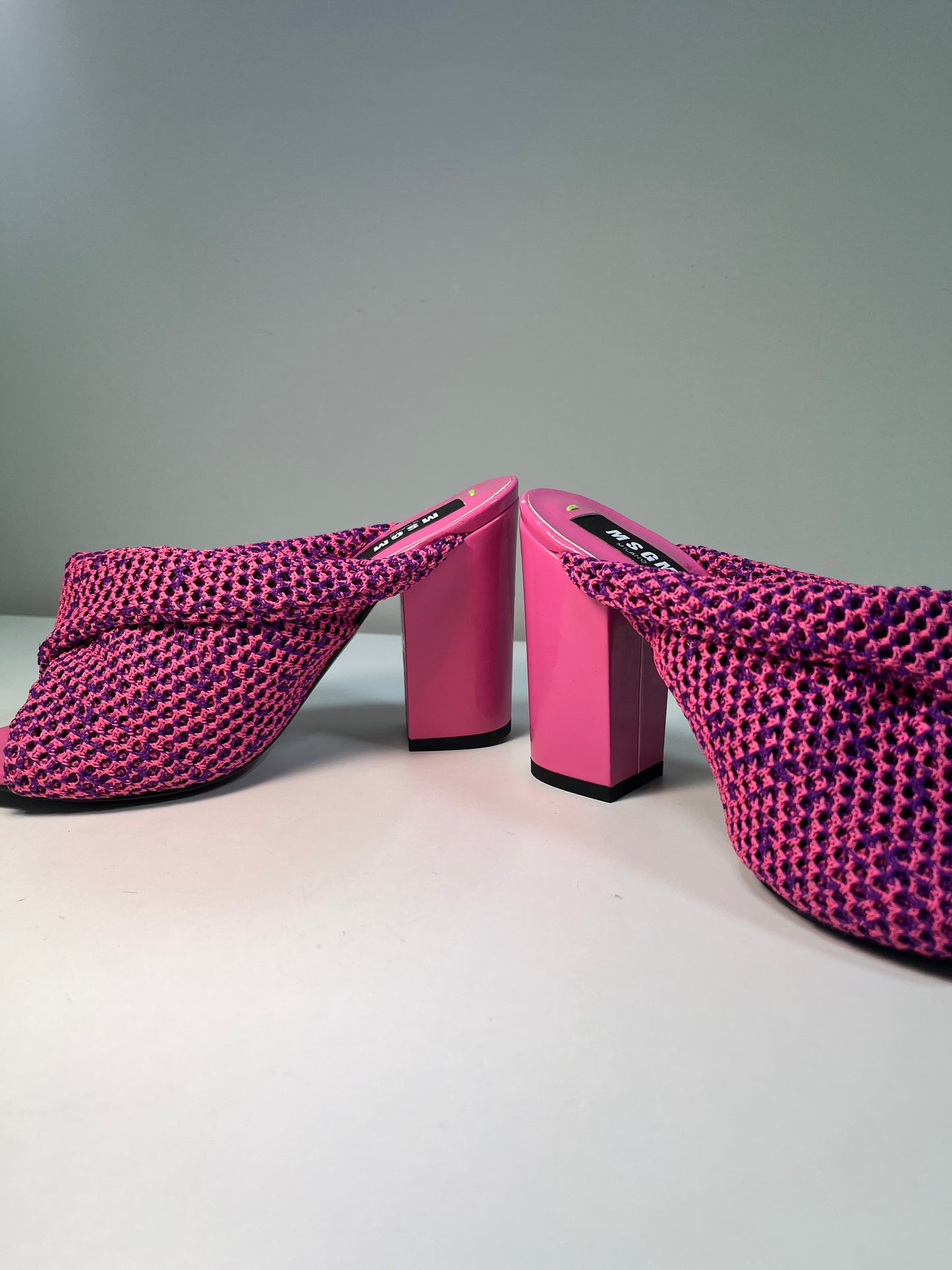 MSGM pink platform mules (38)