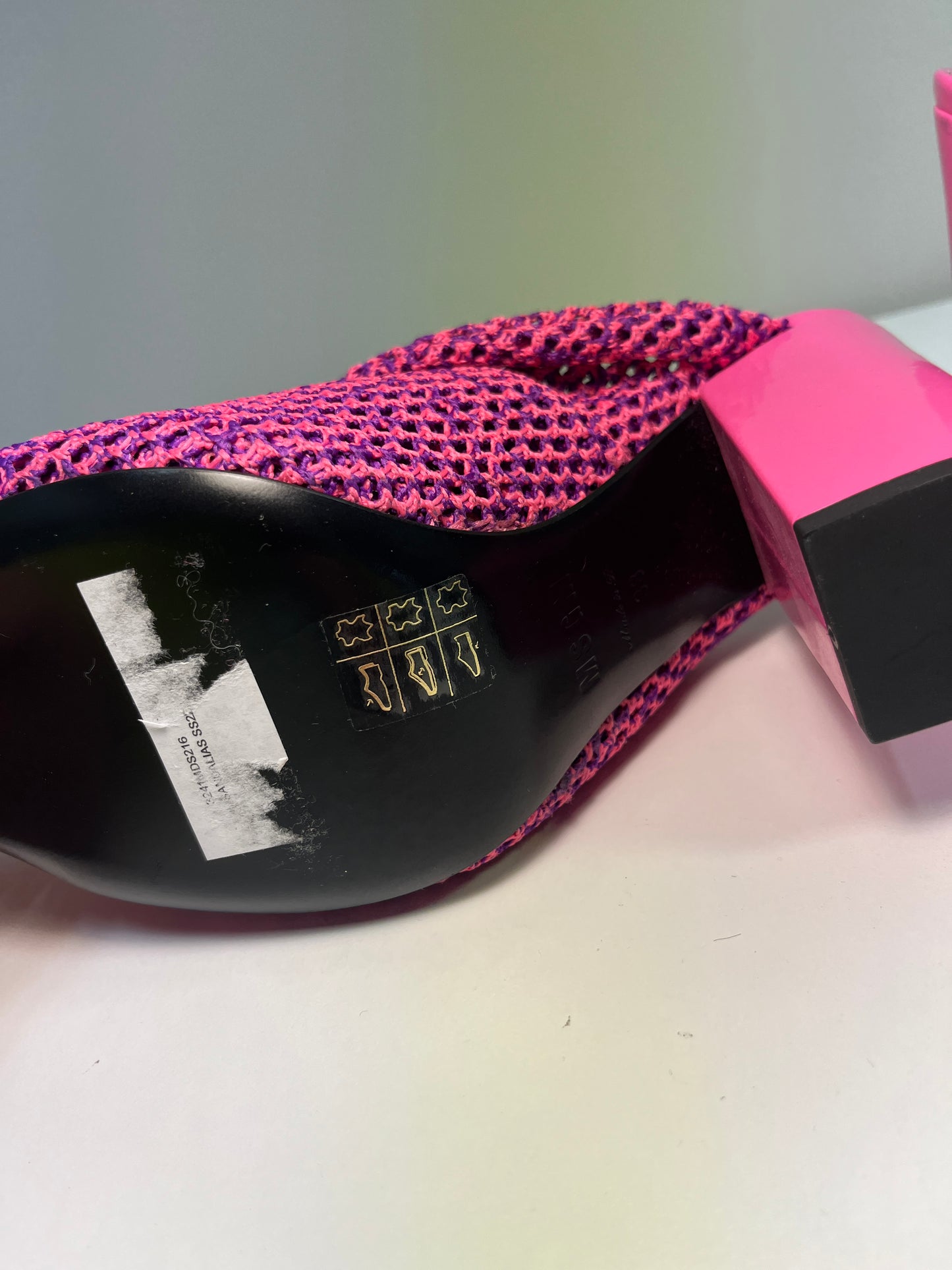 MSGM pink platform mules (38)