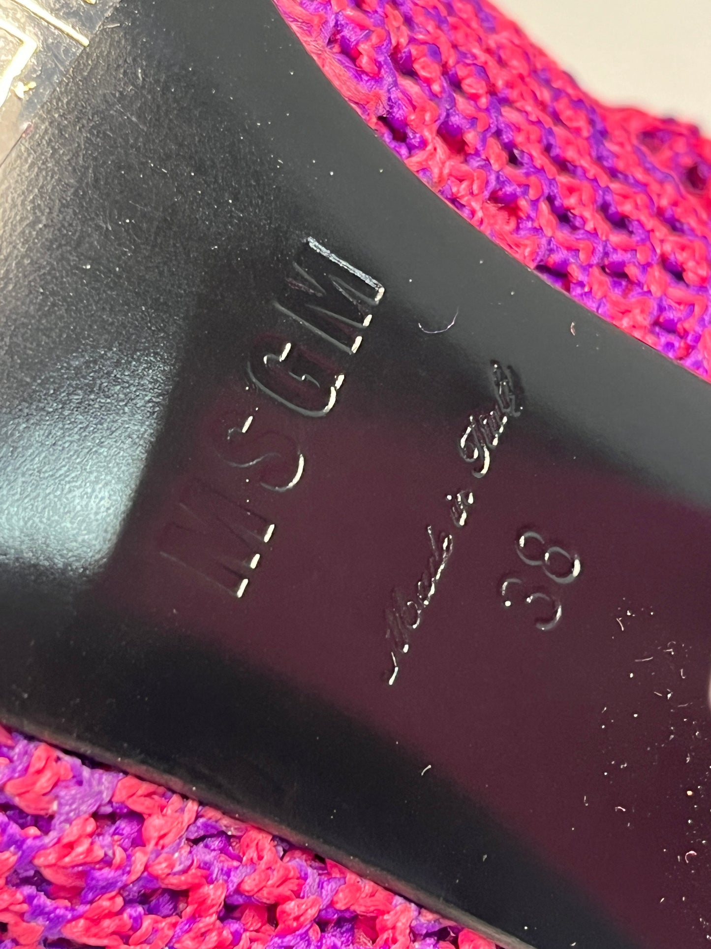 MSGM pink platform mules (38)