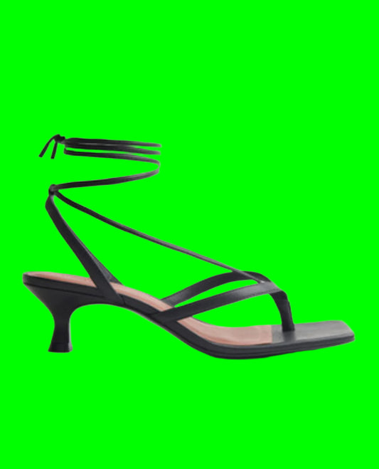 REFORMATION 'Selene' leather heel sandals (37)
