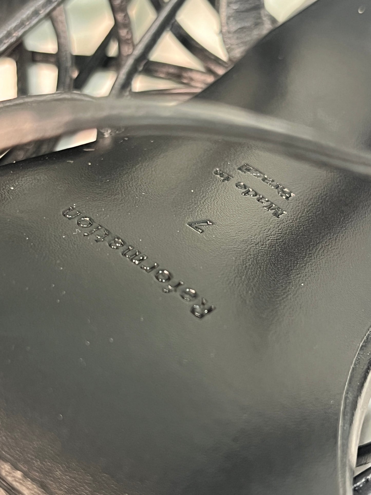 REFORMATION 'Selene' leather heel sandals (37)