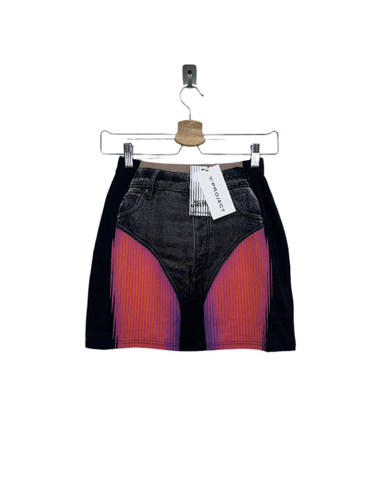 Y/PROJECT x JEAN PAUL GAULTIER printed mini skirt (S)