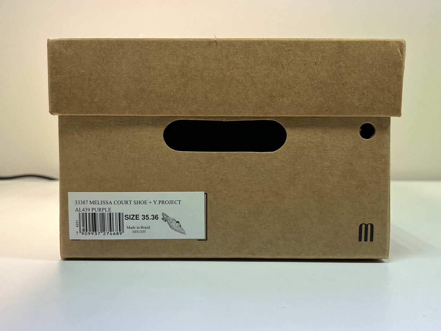 Y/PROJECT x MELISSA gold & purple point mules (35-36)