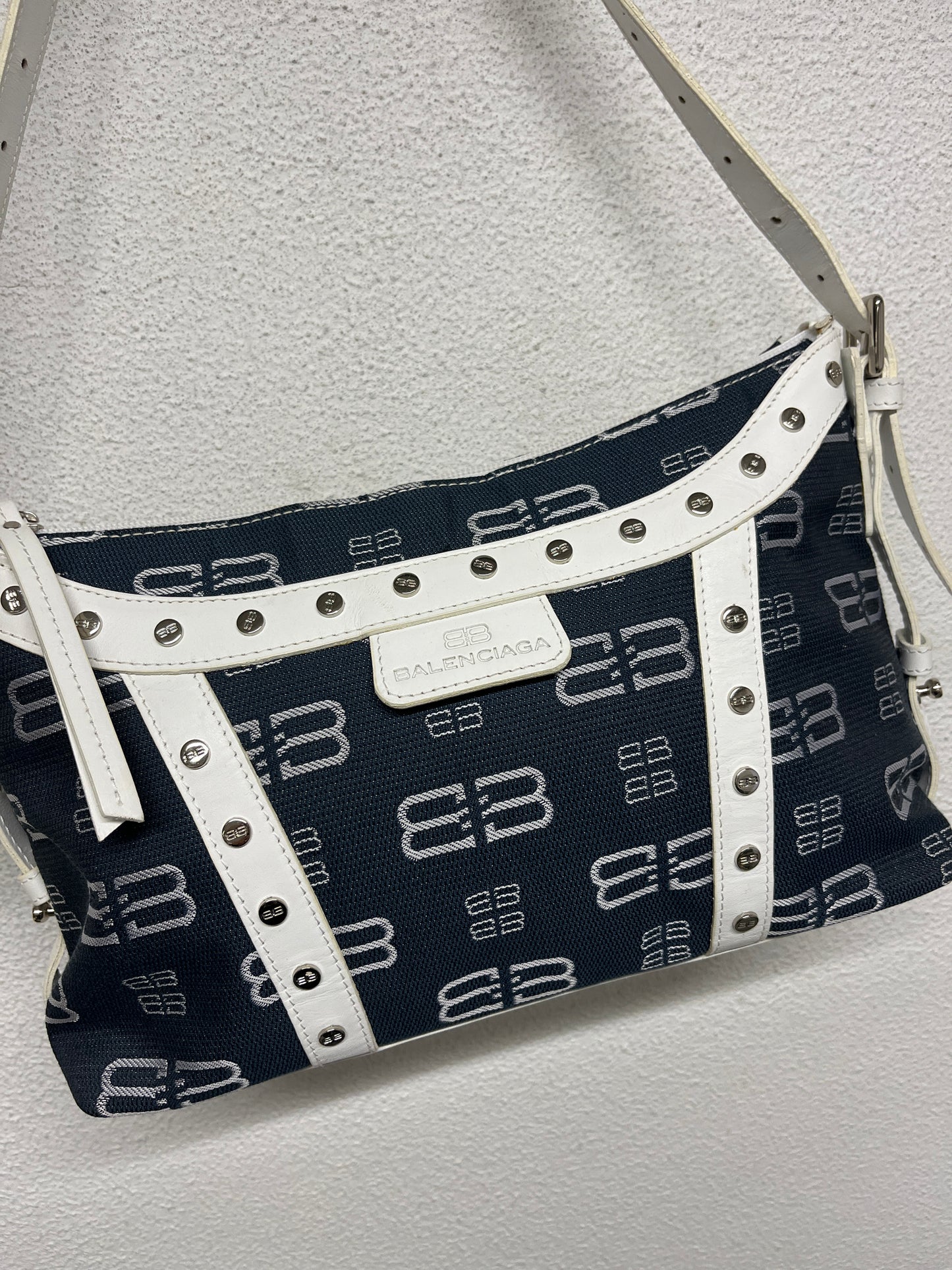 BALENCIAGA monogram studded bag