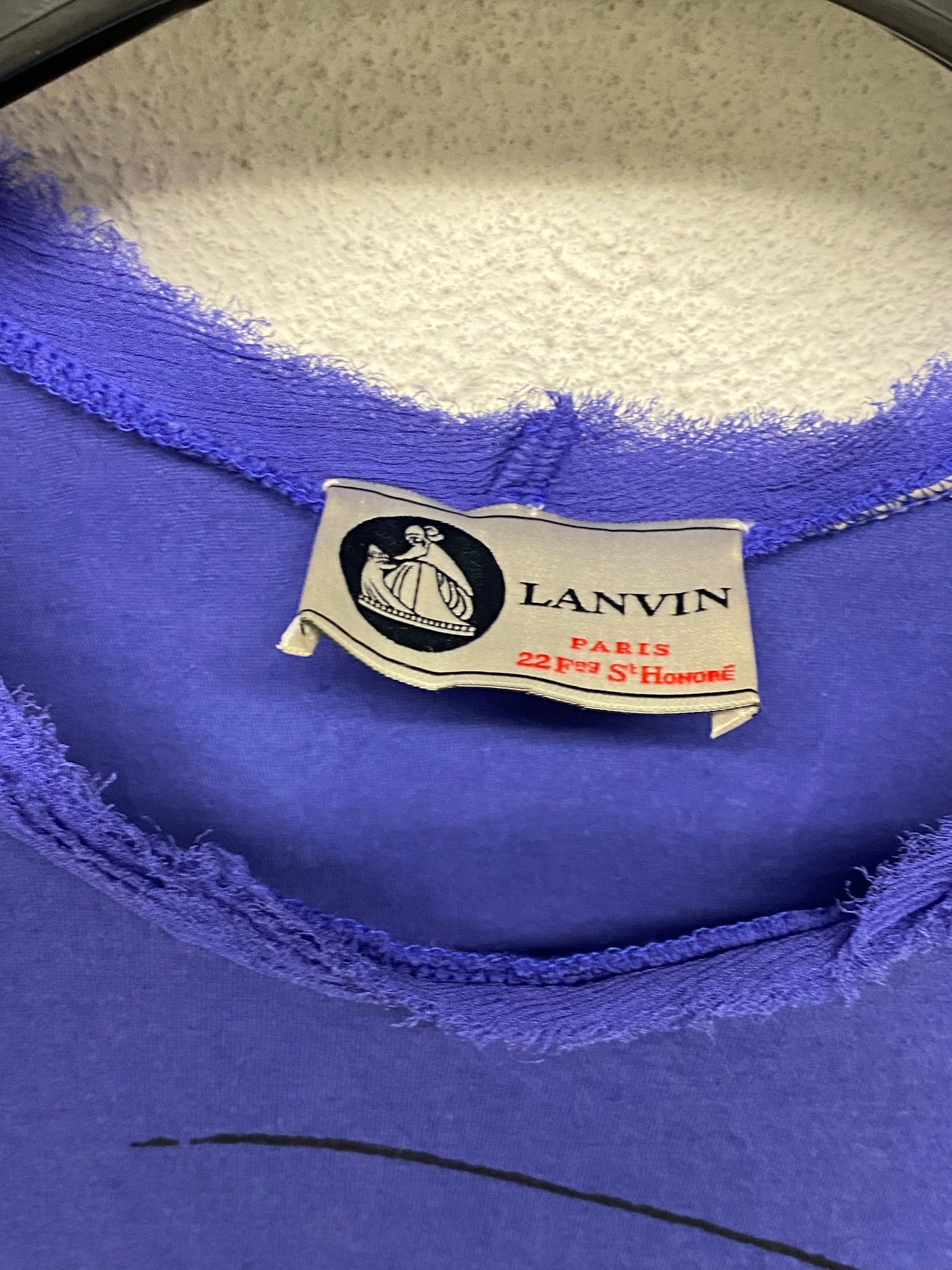 LANVIN blue-purple multi-sequin graphic top (L)