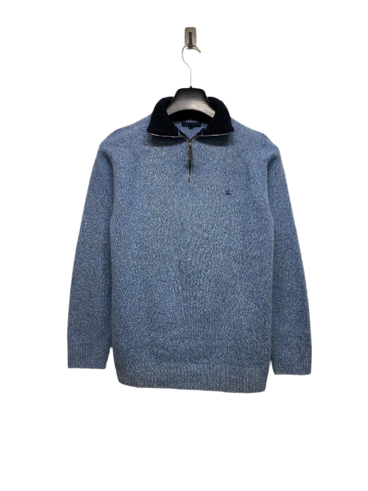 BURBERRY wool blue half zip-up sweater (S/M)