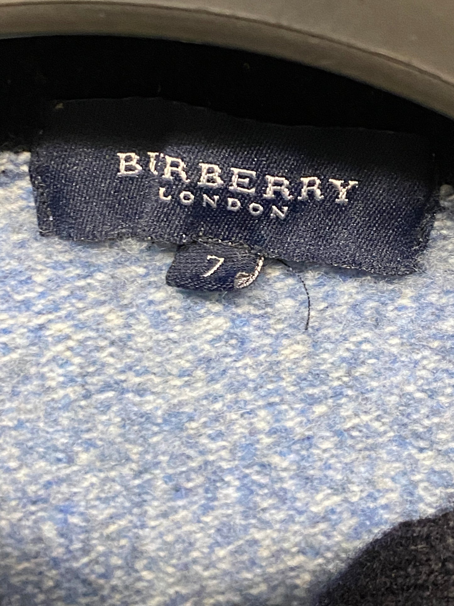 BURBERRY wool blue half zip-up sweater (S/M)