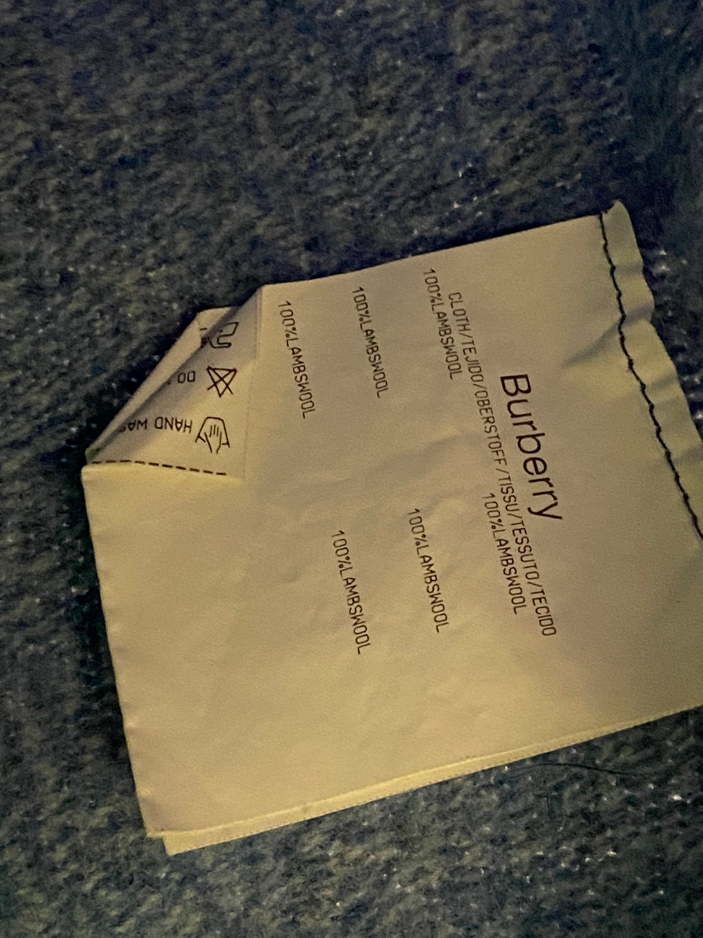 BURBERRY wool blue half zip-up sweater (S/M)