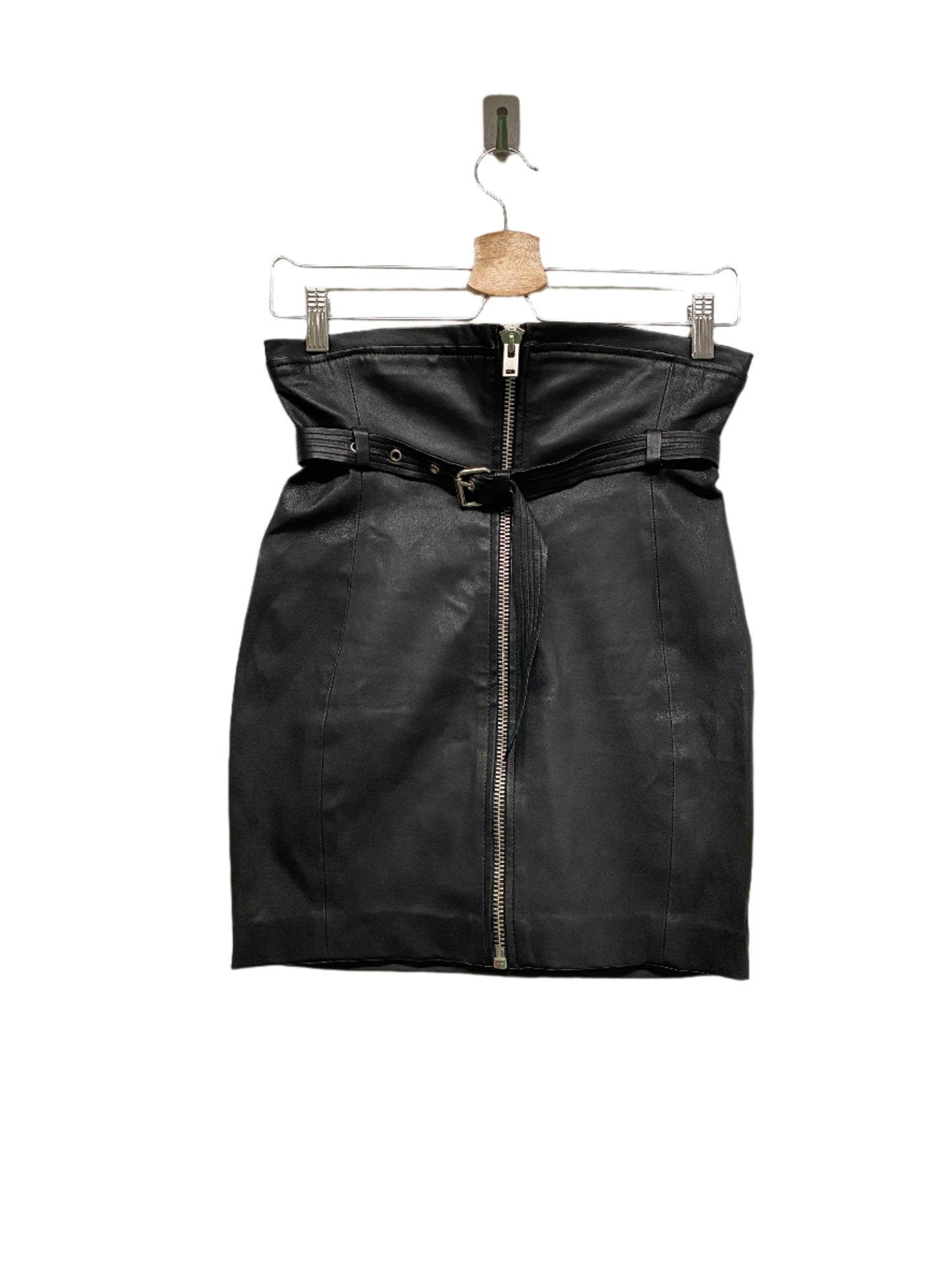 IRO black leather belted skirt or top (XS)