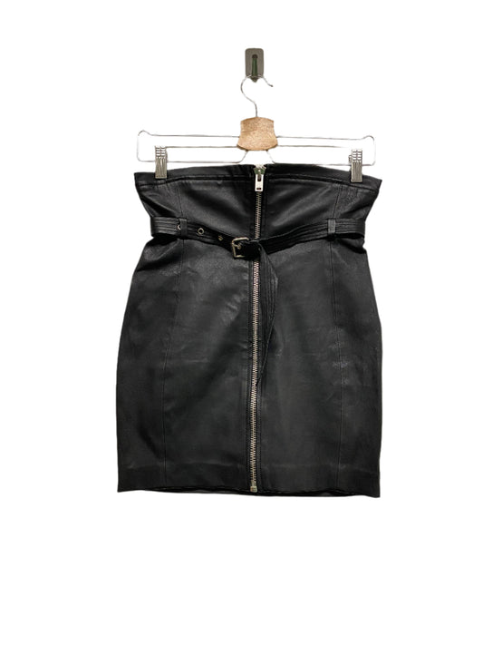 IRO black leather belted skirt or top (XS)
