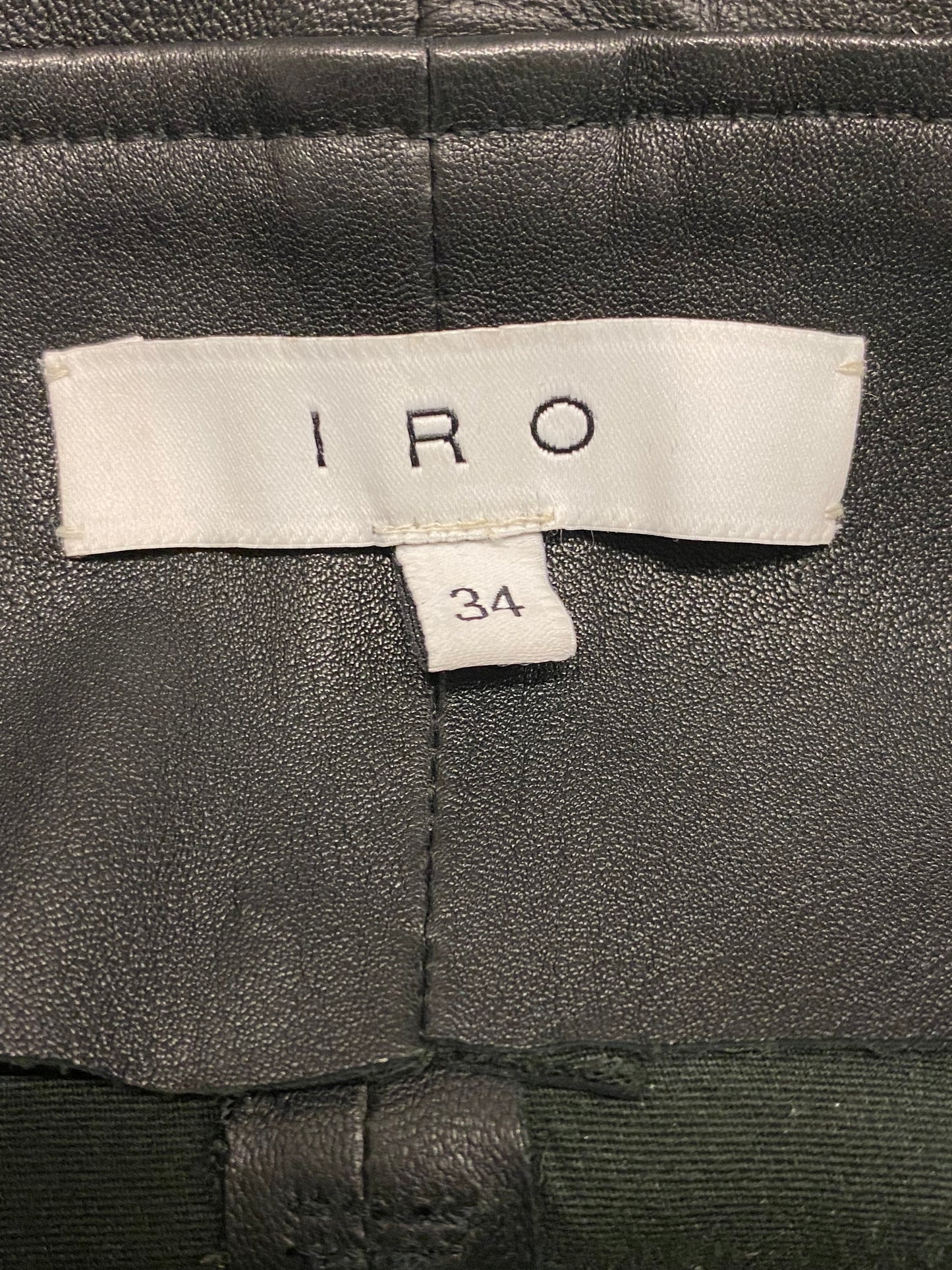 IRO black leather belted skirt or top (XS)