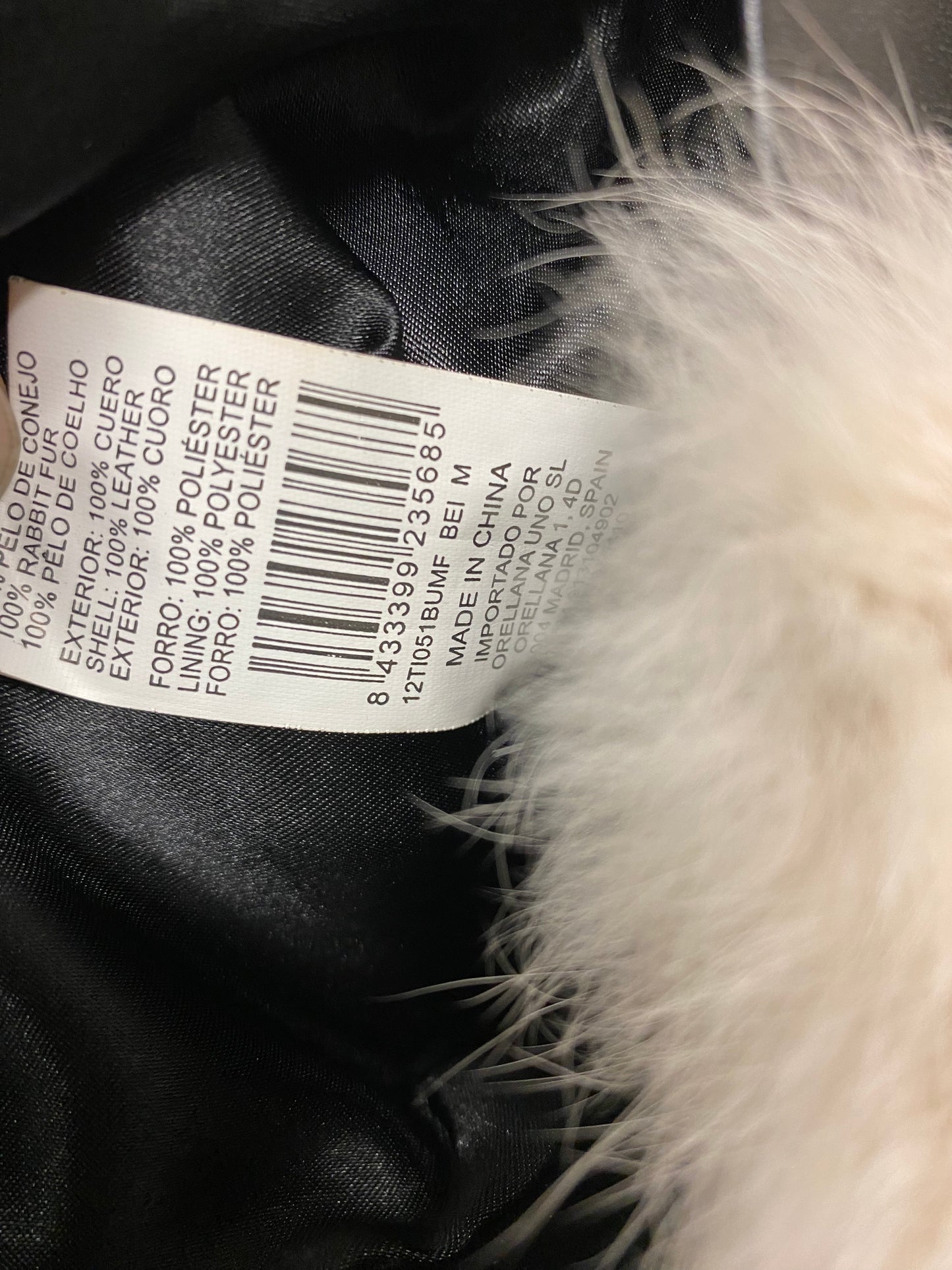 VINTAGE BDBA leather and real fur jacket (M)