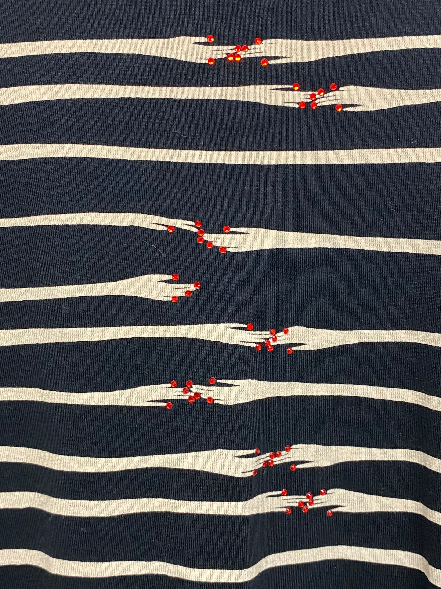 SONIA RYKIEL graphic & rhinestone longsleeve dress (M)