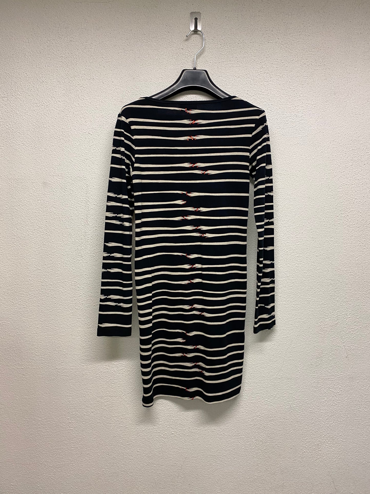 SONIA RYKIEL graphic & rhinestone longsleeve dress (M)