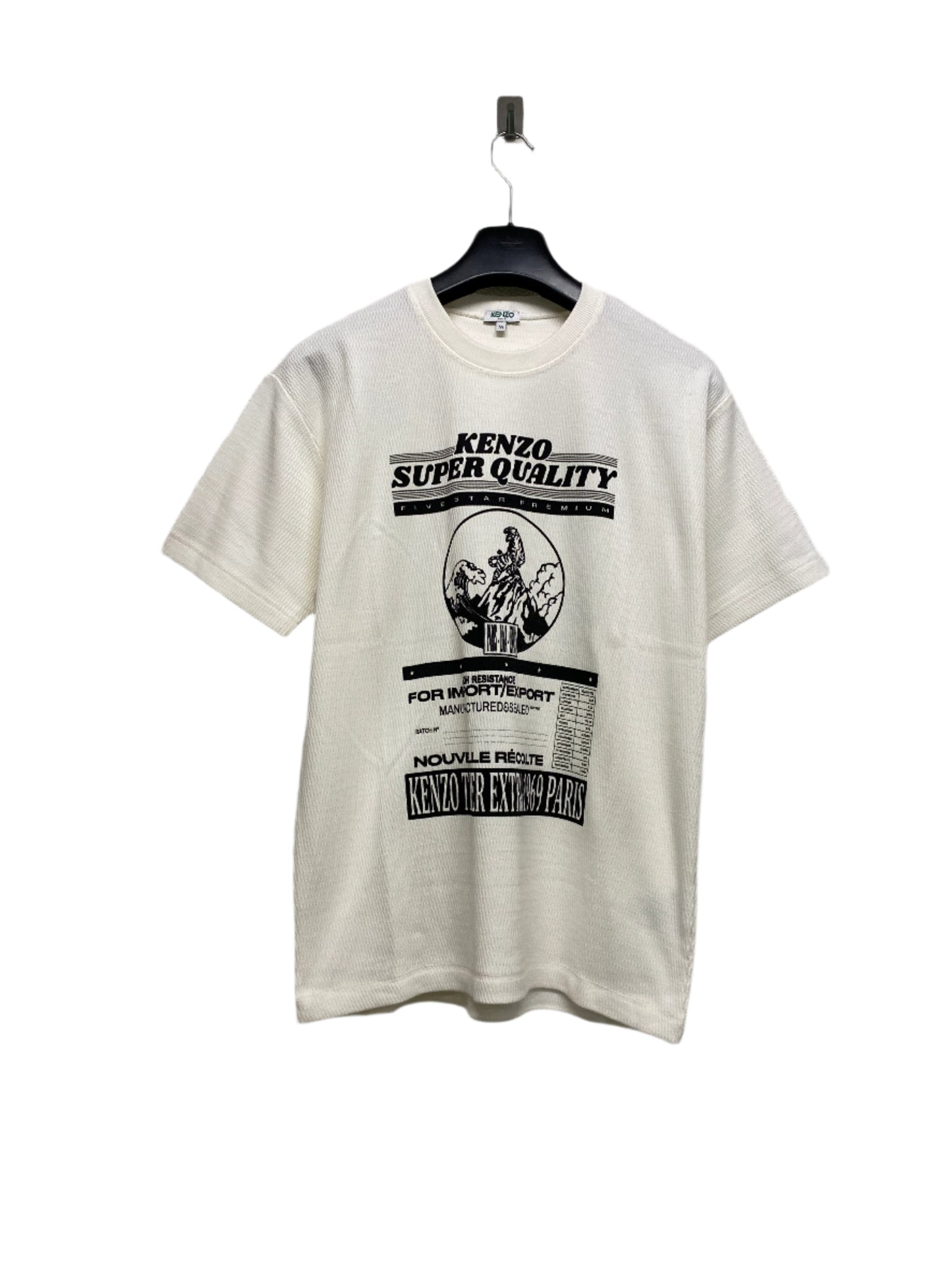 KENZO white graphic waffle textured heavyweight tee (M)