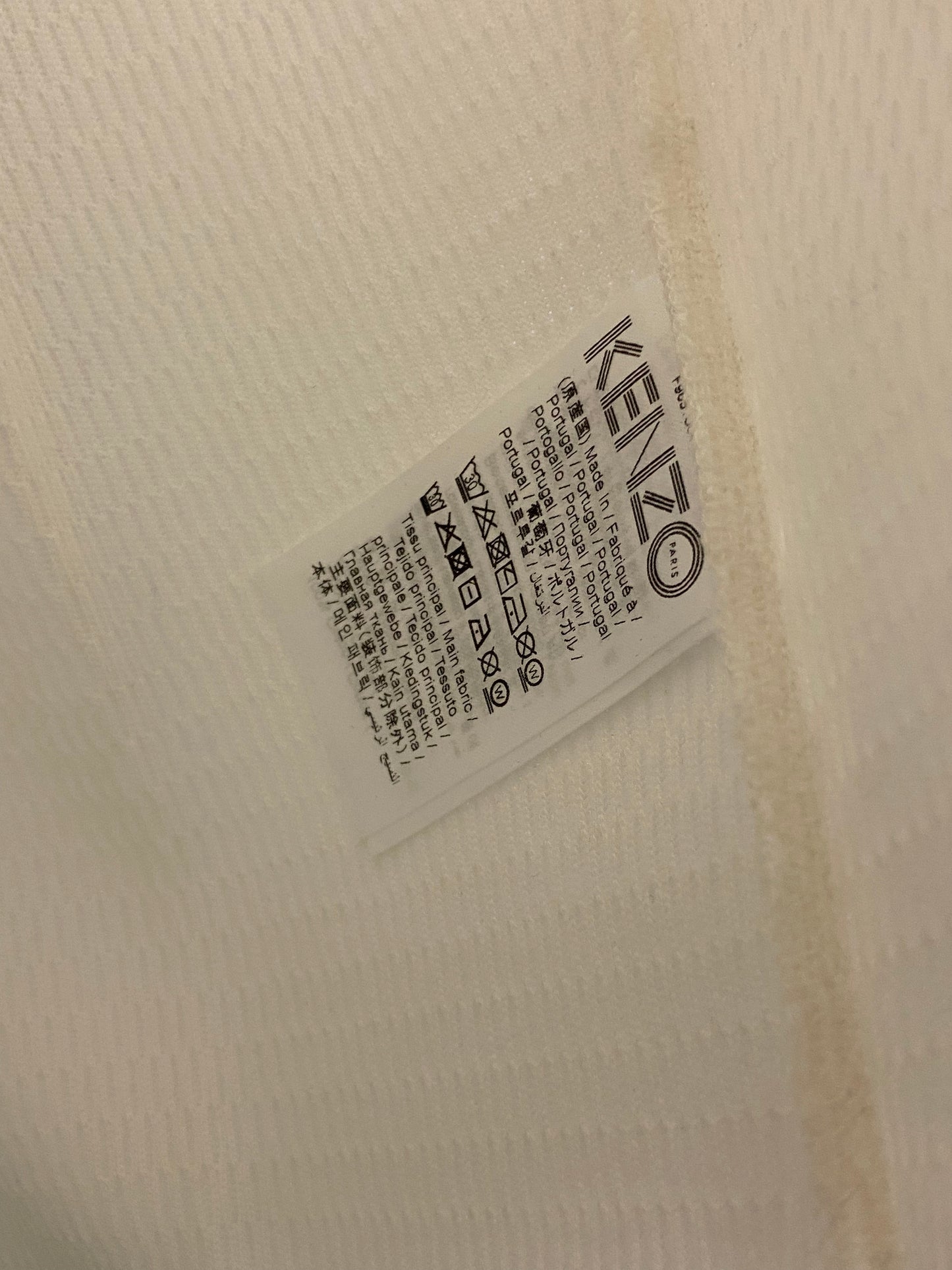 KENZO white graphic waffle textured heavyweight tee (M)