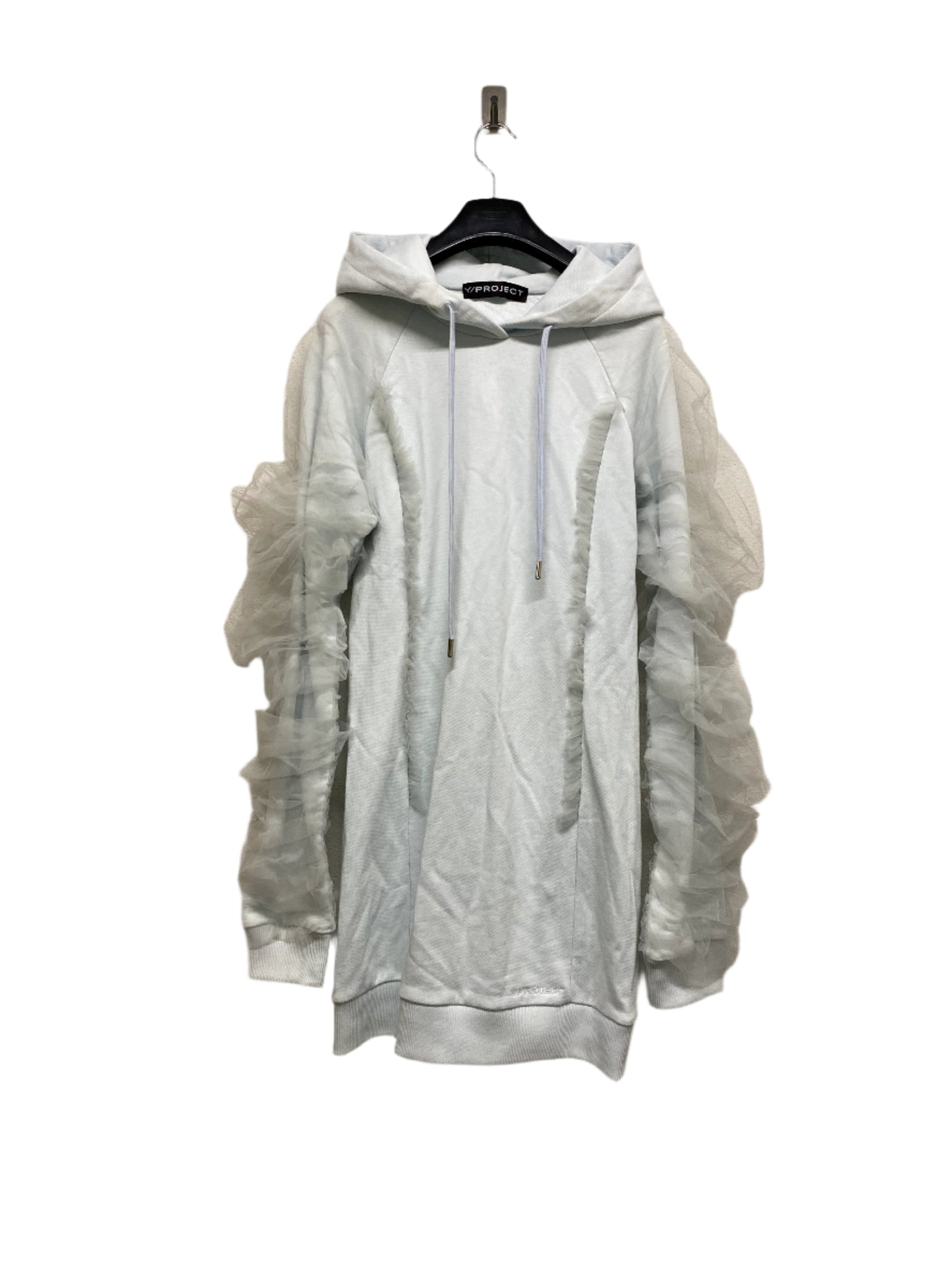 Y/PROJECT very rare long sleeve mesh ruffled baby blue hoddie-dress (S)