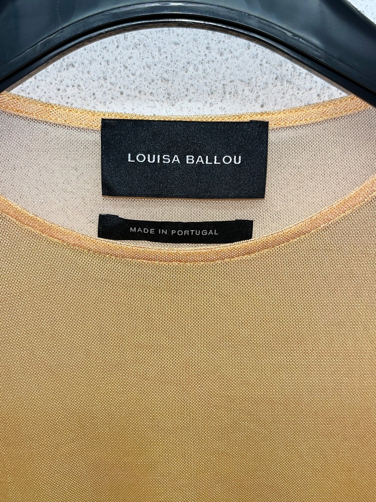 LOUISA BALLOU orange sunset print maxi dress (XS)