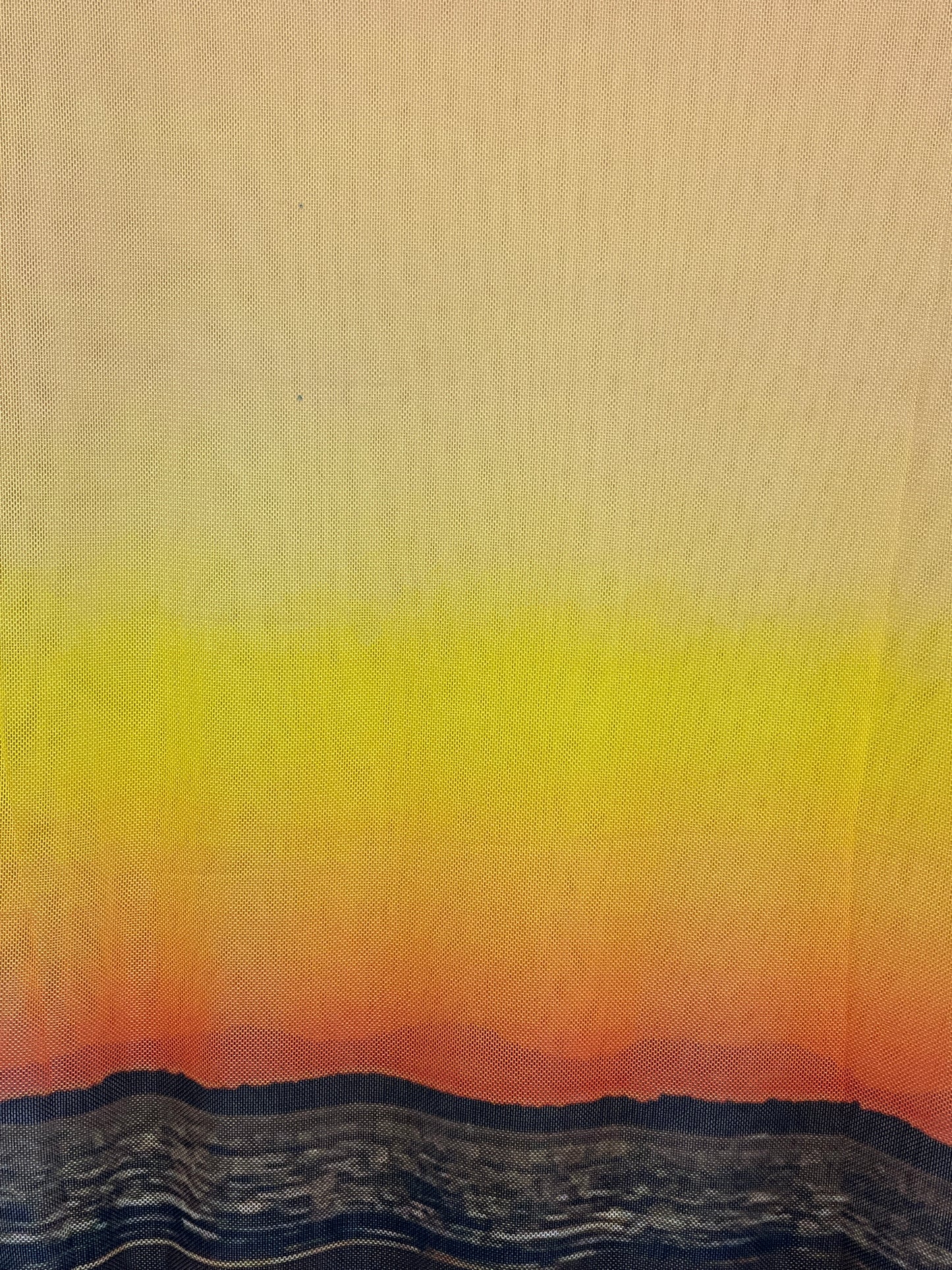 LOUISA BALLOU orange sunset print maxi dress (XS)