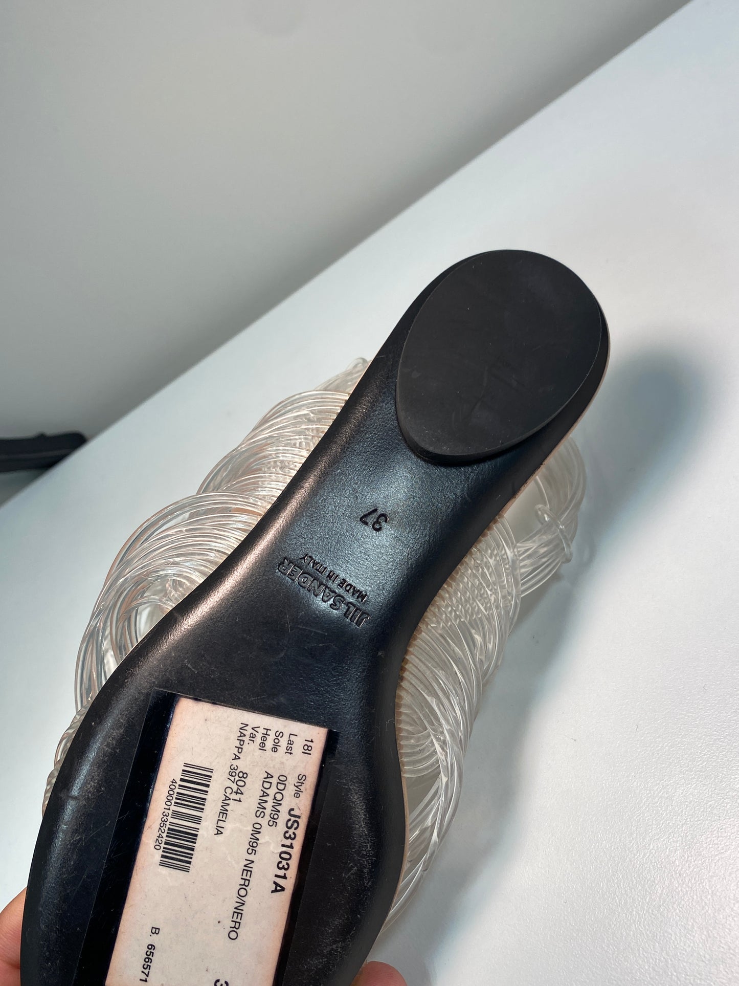 JIL SANDER clear strings flat sandals (37)